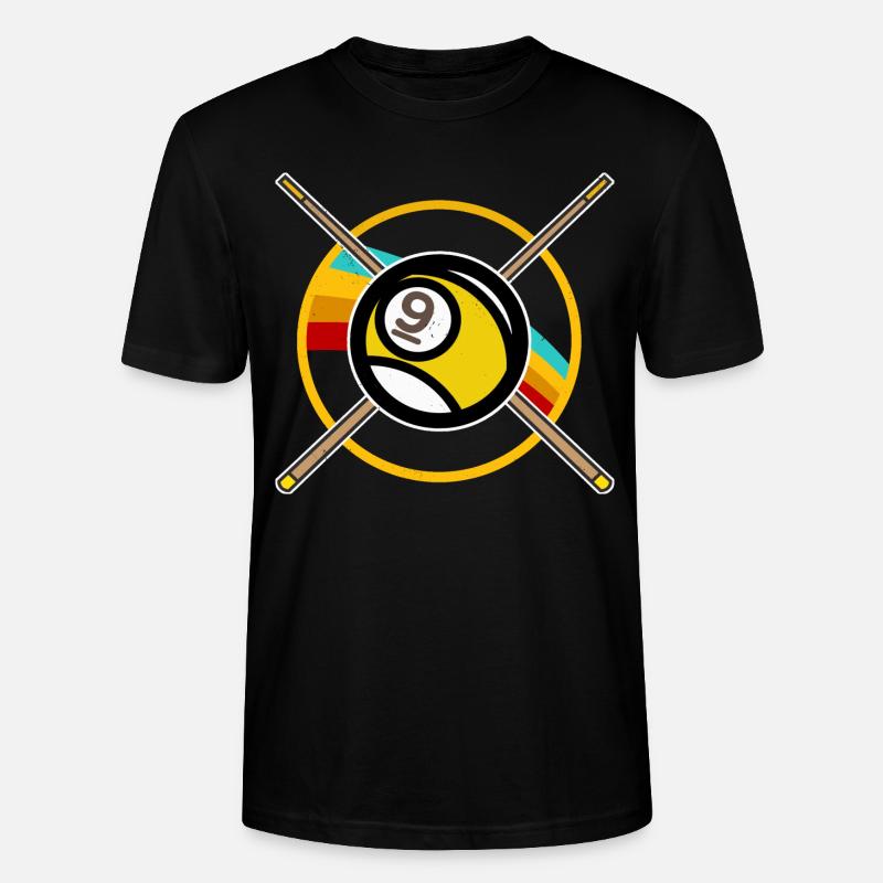 Billard 9 boules - T-shirt bio CRAFTER Stanley Stella Unisexe - noir