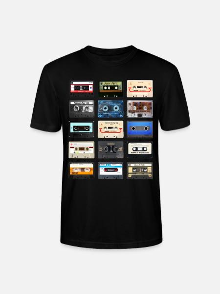 Retro cassettes - Stanley/Stella CRAFTER Unisex Organic T-Shirt - black