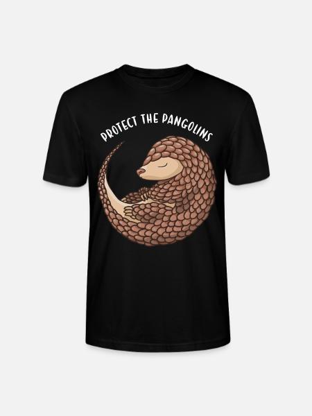 Protect The Pangolins Pangolin - Stanley/Stella CRAFTER Unisex Organic T-Shirt - black