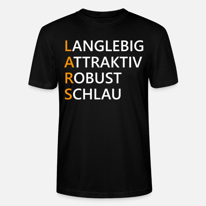 Lars Name Geschenk - Stanley/Stella Unisex Bio-T-Shirt CRAFTER - Schwarz