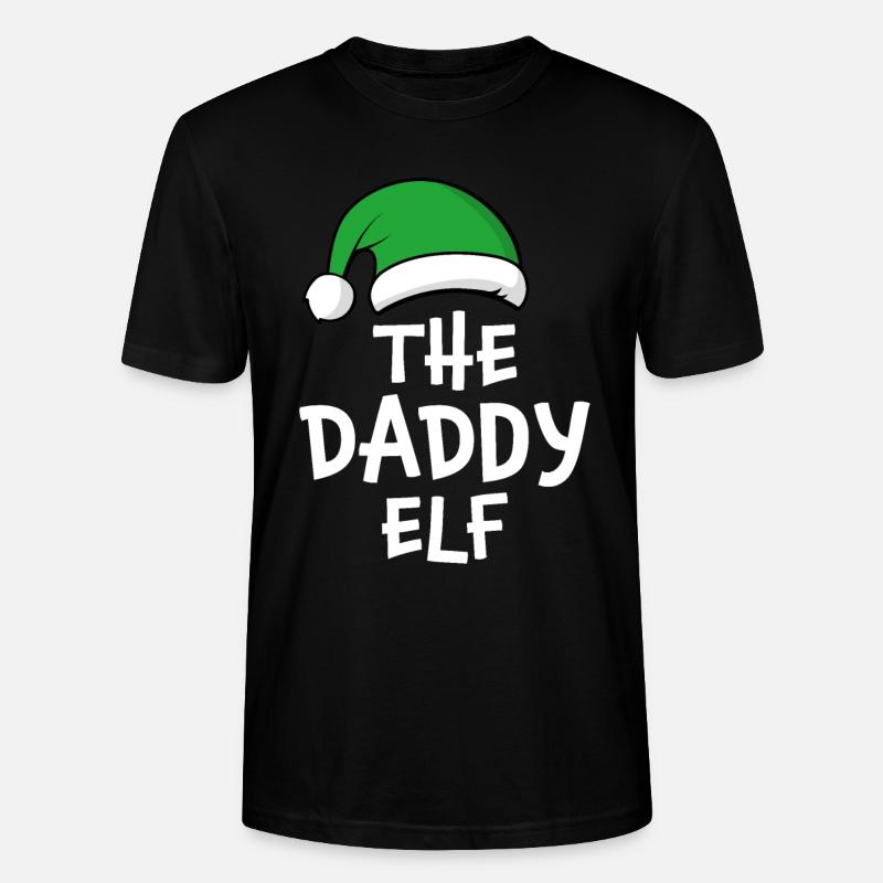 The Daddy Elf - Stanley/Stella CRAFTER Unisex Organic T-Shirt - black
