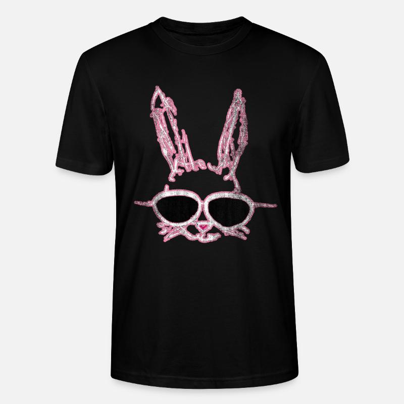 cute Easter with sunglasses Easter - Stanley/Stella CRAFTER Unisex Organic T-Shirt - black