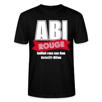 ABITUR 2026 - ABSCHLUSS 2026 - ABI 26 - ABI ROUGE - Stanley/Stella Unisex Bio-T-Shirt CRAFTER - Schwarz - Vorne - Alina (178cm) & Michal (187cm)