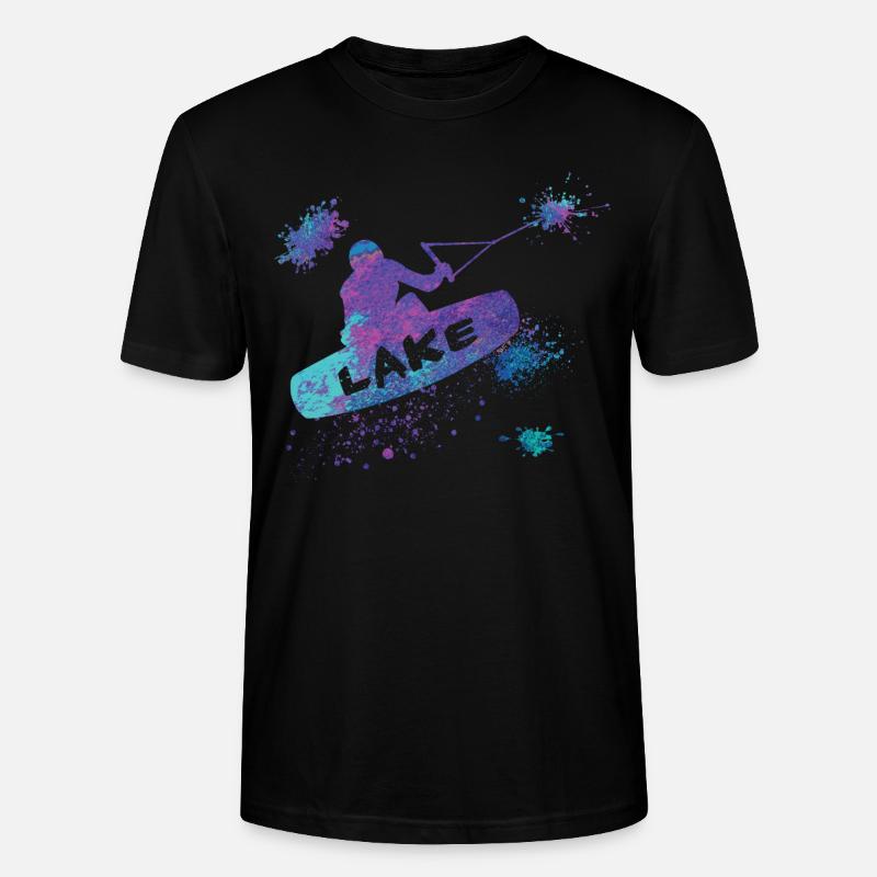 Wakeboard, Overspray - Stanley/Stella Unisex Bio-T-Shirt CRAFTER - Schwarz