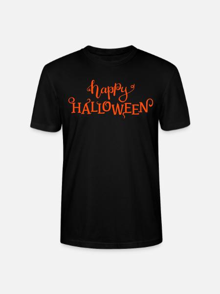 Joyeux lettrage d’halloween - T-shirt bio CRAFTER Stanley Stella Unisexe - noir