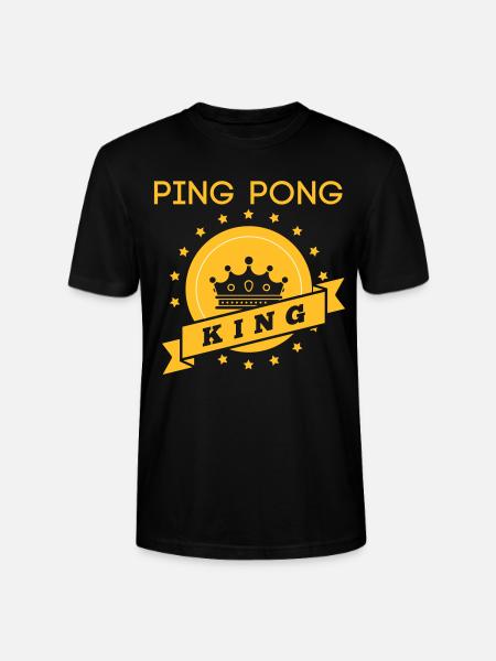 ping pong king - Stanley/Stella Unisex Bio-T-Shirt CRAFTER - Schwarz