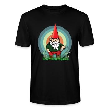 Gnome de jardin méchant et commun gnome nain - T-shirt bio CRAFTER Stanley Stella Unisexe - noir - Devant - Alina (178cm) & Michal (187cm)