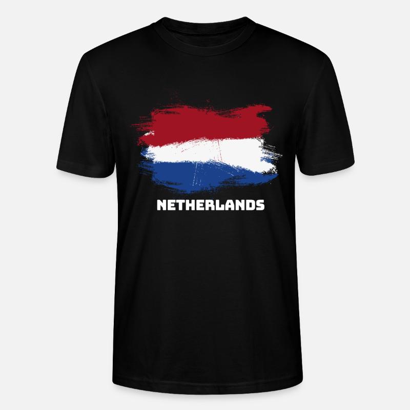 flag flag Pays-Bas Pays-Bas - T-shirt bio CRAFTER Stanley Stella Unisexe - noir