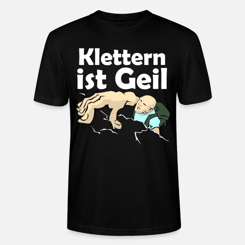 Klettern ist Geil | Klettern - Stanley/Stella Unisex Bio-T-Shirt CRAFTER - Schwarz