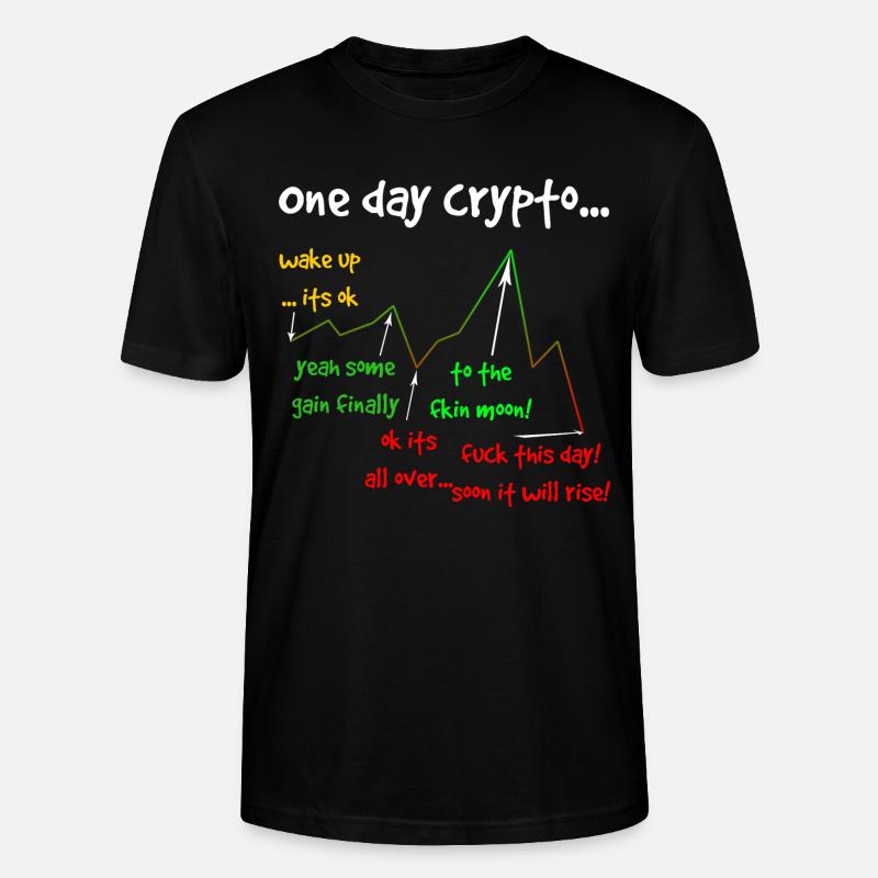 One day crypto - Stanley/Stella CRAFTER Unisex Organic T-Shirt - black