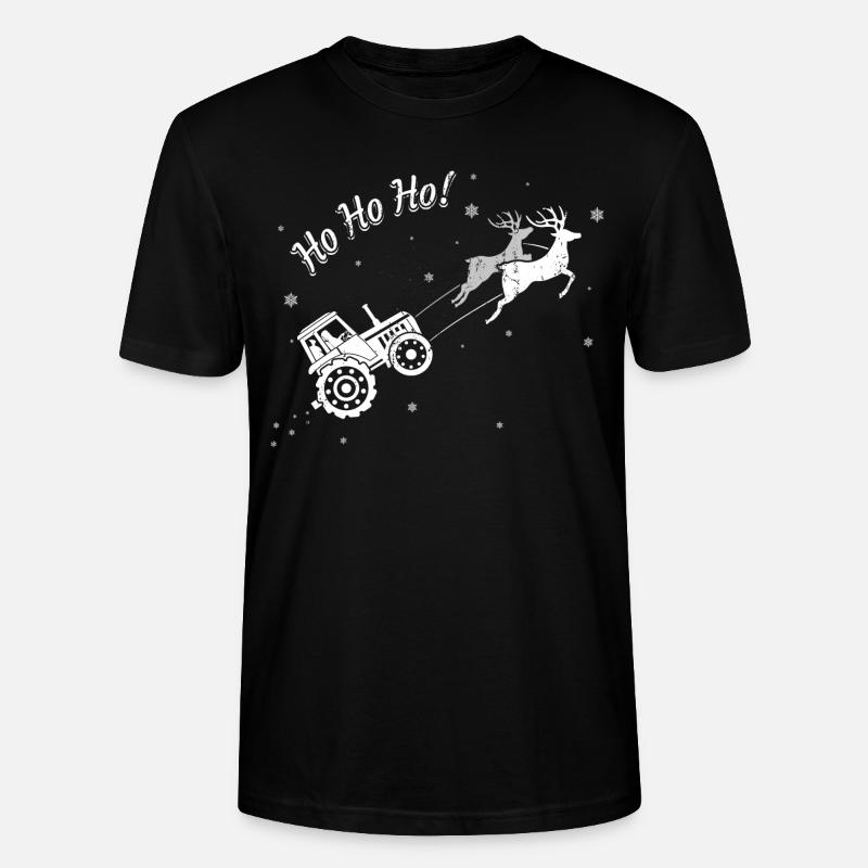 Traktor Bauern Weihnachtsgeschenk - Stanley/Stella Unisex Bio-T-Shirt CRAFTER - Schwarz