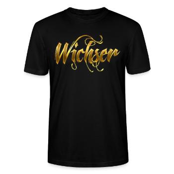 Men Glam Wichser - Stanley/Stella Unisex Bio-T-Shirt CRAFTER - Schwarz - Vorne - Alina (178cm) & Michal (187cm)