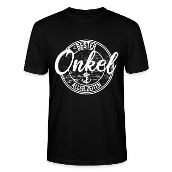 oncle - T-shirt bio CRAFTER Stanley Stella Unisexe - noir - Devant - Alina (178cm) & Michal (187cm)