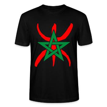 Amazigh Marokko - Stanley/Stella Uniseks bio-T-shirt CRAFTER - zwart - Voor - Alina (178cm) & Michal (187cm)
