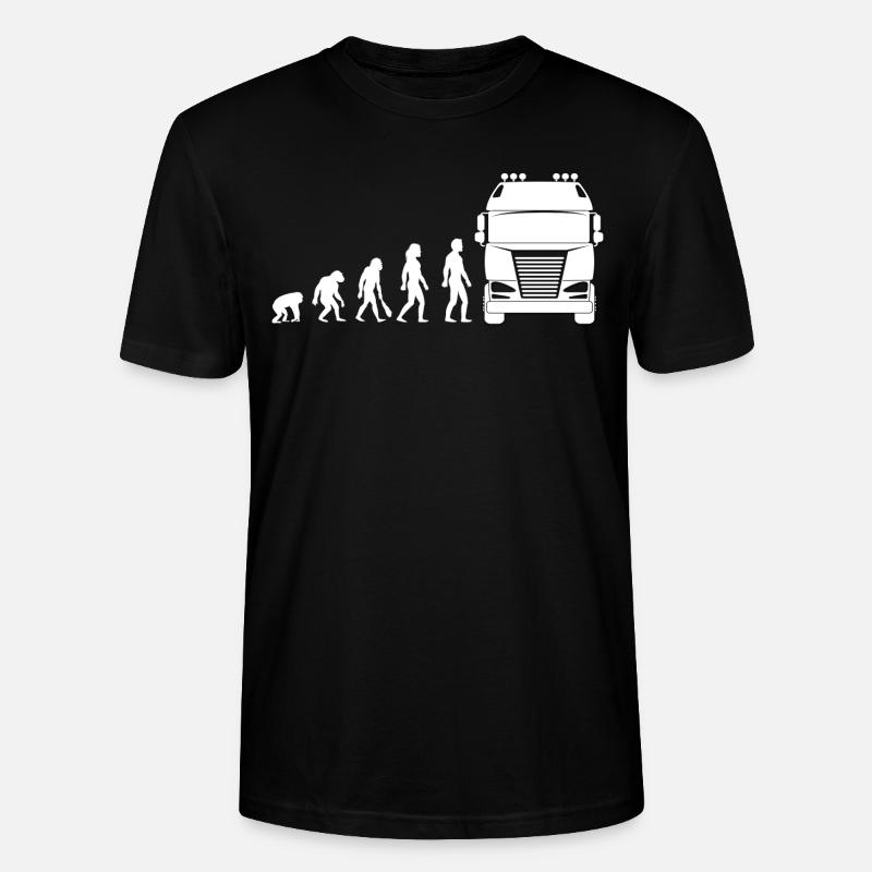 Lkw-Fahrer evolution - Stanley/Stella Unisex Bio-T-Shirt CRAFTER - Schwarz