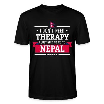 NEPAL THÉRAPIE NEPAL NEPALI VOYAGE VOYAGE - T-shirt bio CRAFTER Stanley Stella Unisexe - noir - Devant - Alina (178cm) & Michal (187cm)