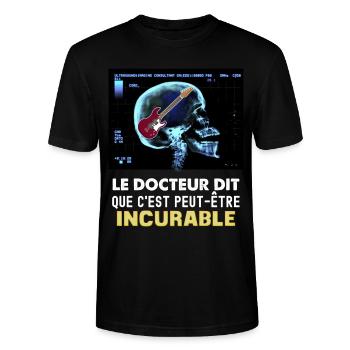 Guitare citation cadeau humour musiciens - T-shirt bio CRAFTER Stanley Stella Unisexe - noir - Devant - Alina (178cm) & Michal (187cm)