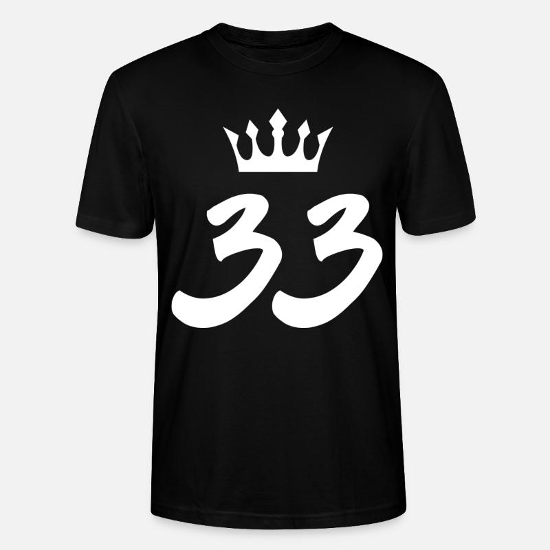 33 Couronne numérique - T-shirt bio CRAFTER Stanley Stella Unisexe - noir