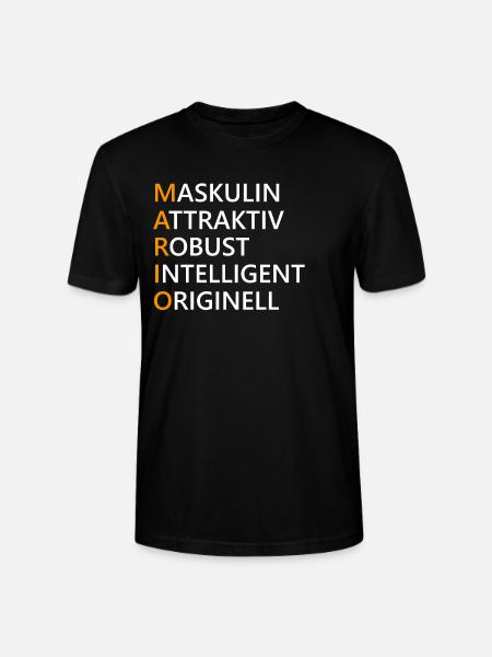 Mario Name Geschenk - Stanley/Stella Unisex Bio-T-Shirt CRAFTER - Schwarz