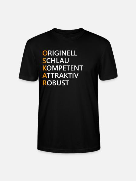 Oskar Name Geschenk - Stanley/Stella Unisex Bio-T-Shirt CRAFTER - Schwarz