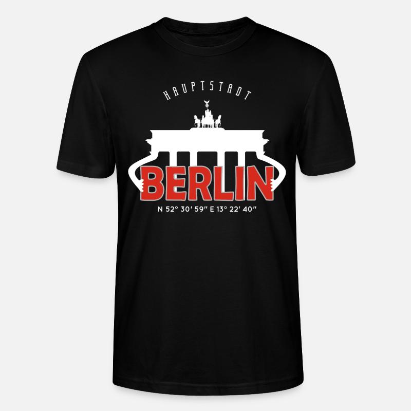 Berlin - T-shirt bio CRAFTER Stanley Stella Unisexe - noir
