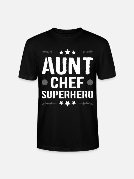 Aunt Superhero - Stanley/Stella CRAFTER Unisex Organic T-Shirt - black