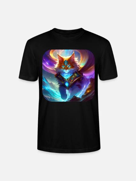 Mystical Magical Cat - Stanley/Stella CRAFTER Unisex Organic T-Shirt - black