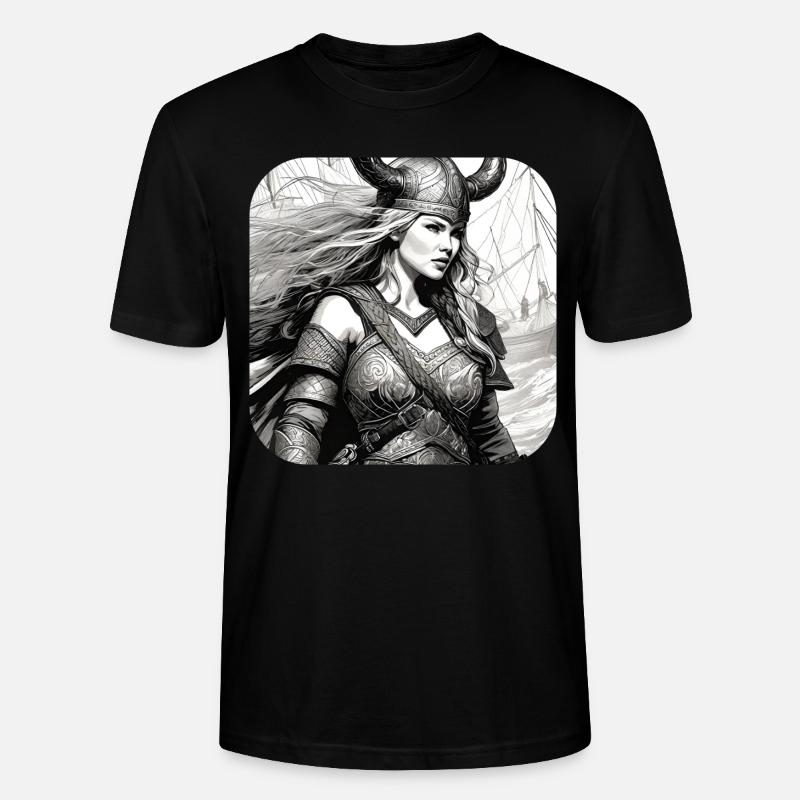 Fière Viking Germanin Shieldmaiden - T-shirt bio CRAFTER Stanley Stella Unisexe - noir