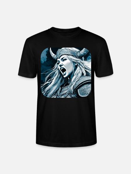 Fière Viking Germanin Shieldmaiden - T-shirt bio CRAFTER Stanley Stella Unisexe - noir