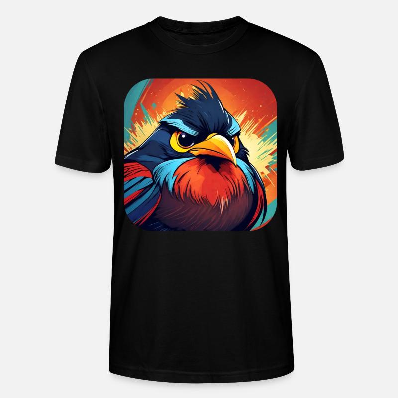 Grimmiger Vogel - Stanley/Stella Unisex Bio-T-Shirt CRAFTER - Schwarz