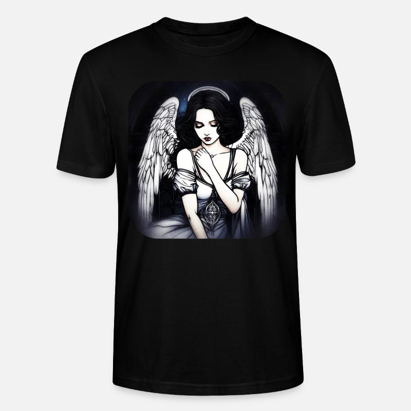 Cooles Gothik Engel - Stanley/Stella Unisex Bio-T-Shirt CRAFTER - Schwarz