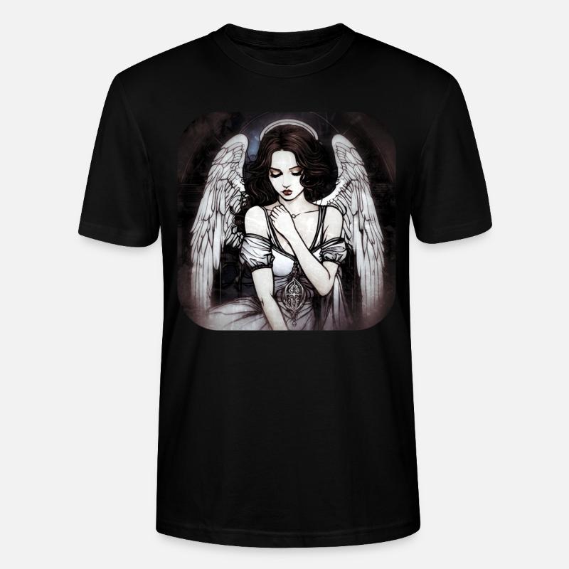 Ange gothique cool II - T-shirt bio CRAFTER Stanley Stella Unisexe - noir