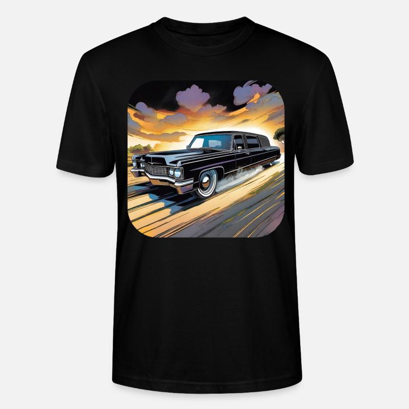 Cooler Oldtimer Leichenwagen - Stanley/Stella Unisex Bio-T-Shirt CRAFTER - Schwarz