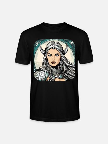Proud Viking Germanin Shieldmaiden - Stanley/Stella CRAFTER Unisex Organic T-Shirt - black