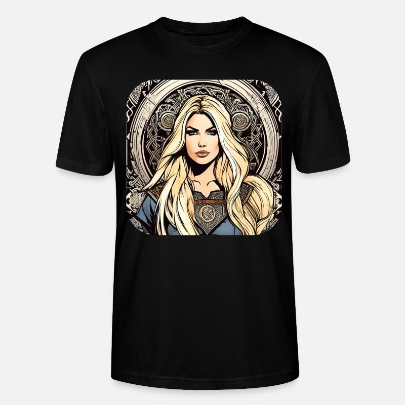 Fière Viking Germanin Shieldmaiden - T-shirt bio CRAFTER Stanley Stella Unisexe - noir