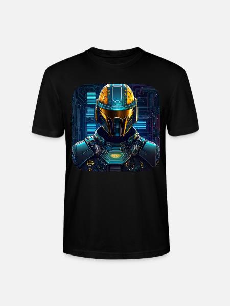 Cool Cyberspace Motif - Stanley/Stella CRAFTER Unisex Organic T-Shirt - black