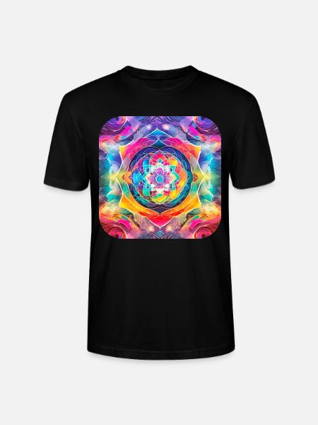 Motif psychédélique I - T-shirt bio CRAFTER Stanley Stella Unisexe - noir