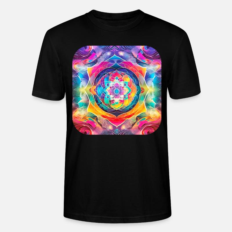 Psychedelic Motif I - Stanley/Stella CRAFTER Unisex Organic T-Shirt - black