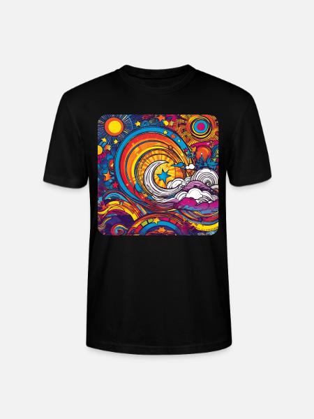 Psychedelic Motif IV - Stanley/Stella CRAFTER Unisex Organic T-Shirt - black