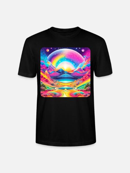 Psychedelic Motif III - Stanley/Stella CRAFTER Unisex Organic T-Shirt - black
