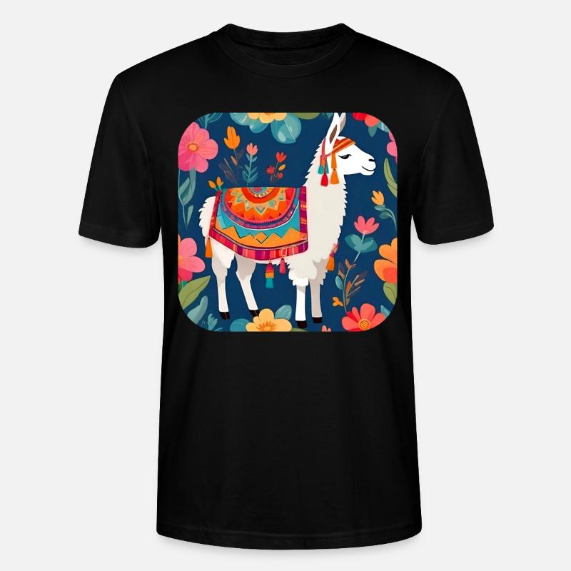 Cooles Lama - Stanley/Stella Unisex Bio-T-Shirt CRAFTER - Schwarz
