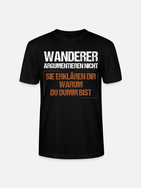 Wanderer argumentieren nicht - Stanley/Stella Unisex Bio-T-Shirt CRAFTER - Schwarz