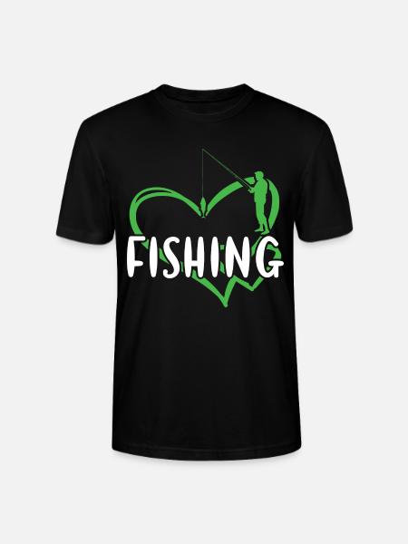 Fisher Heart Fishing - Stanley/Stella CRAFTER Unisex Organic T-Shirt - black