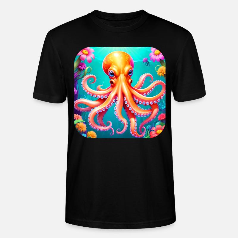 Cooler Oktopus II - Stanley/Stella Unisex Bio-T-Shirt CRAFTER - Schwarz