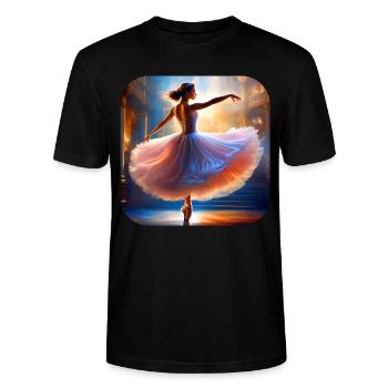 Prima Ballerina I - Stanley/Stella Unisex Bio-T-Shirt CRAFTER - Schwarz - Vorne - Alina (178cm) & Michal (187cm)