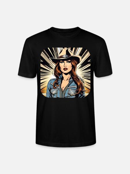 Fille de l’Ouest cool - T-shirt bio CRAFTER Stanley Stella Unisexe - noir