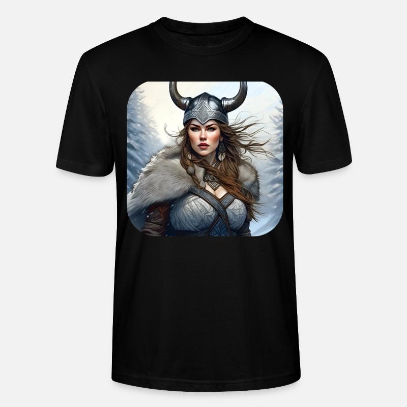 Fière Viking Germanin Shieldmaiden - T-shirt bio CRAFTER Stanley Stella Unisexe - noir
