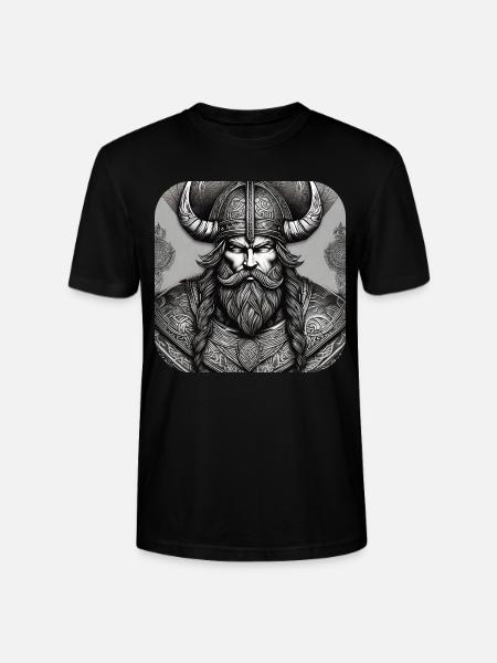 Stolzer Wikinger Krieger Germane - Stanley/Stella Unisex Bio-T-Shirt CRAFTER - Schwarz
