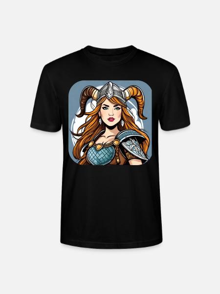 Proud Viking Germanin Shieldmaiden - Stanley/Stella CRAFTER Unisex Organic T-Shirt - black