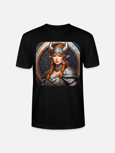 Proud Viking Germanin Shieldmaiden - Stanley/Stella CRAFTER Unisex Organic T-Shirt - black